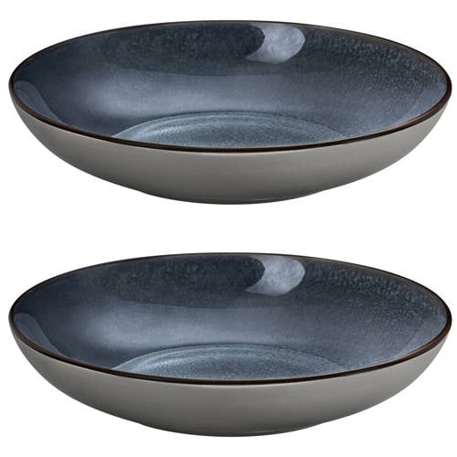 Medard de Noblat Feeling diep bord (Ø24,5 cm) (set van 2) - donkerblauw