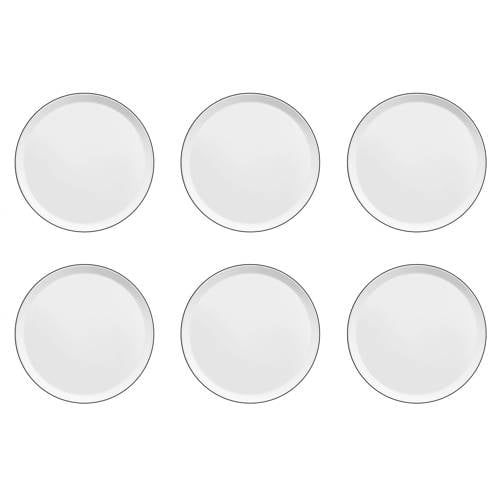 Medard de Noblat Yaka dinerbord (Ø27 cm) (set van 6) - zwartwit