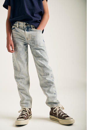 rechtvallend waist regular fit jeans light blue denim