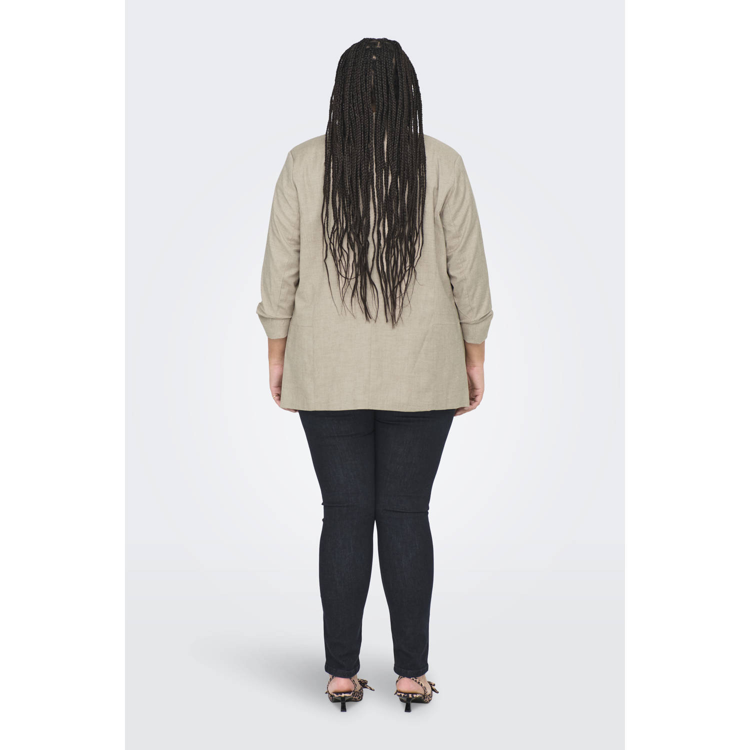 ONLY CARMAKOMA regular blazer lichtgrijs