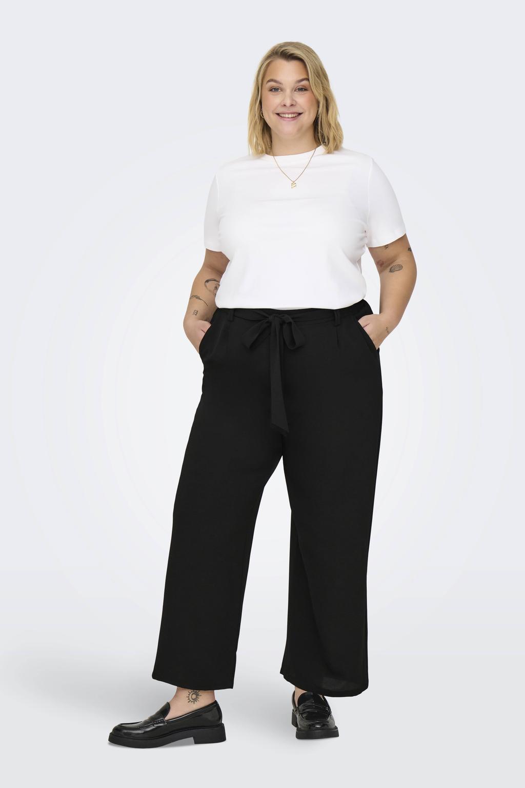 ONLY CARMAKOMA wide leg high waist broek