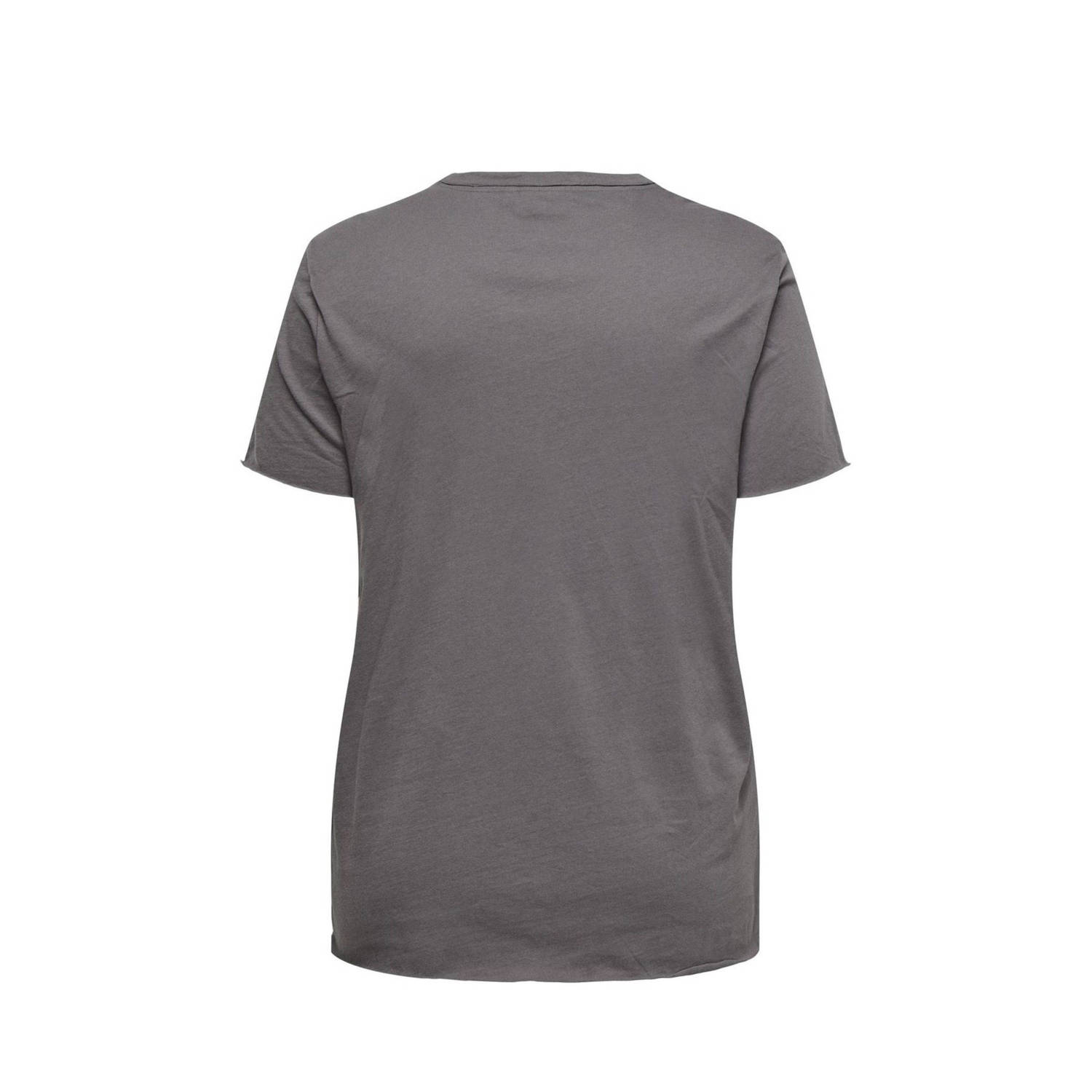 ONLY CARMAKOMA T-shirt grijsbruin