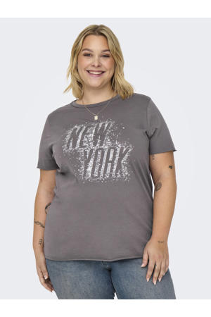 T-shirt grijsbruin