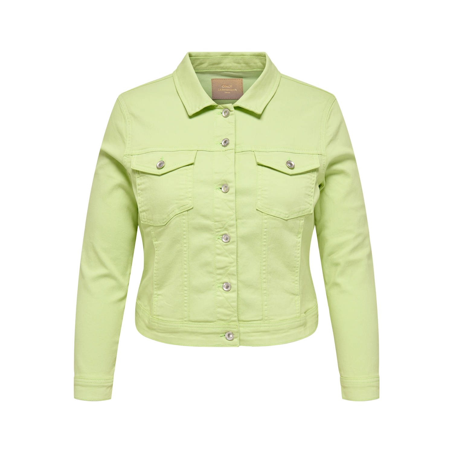 ONLY CARMAKOMA denim spijkerjas groen