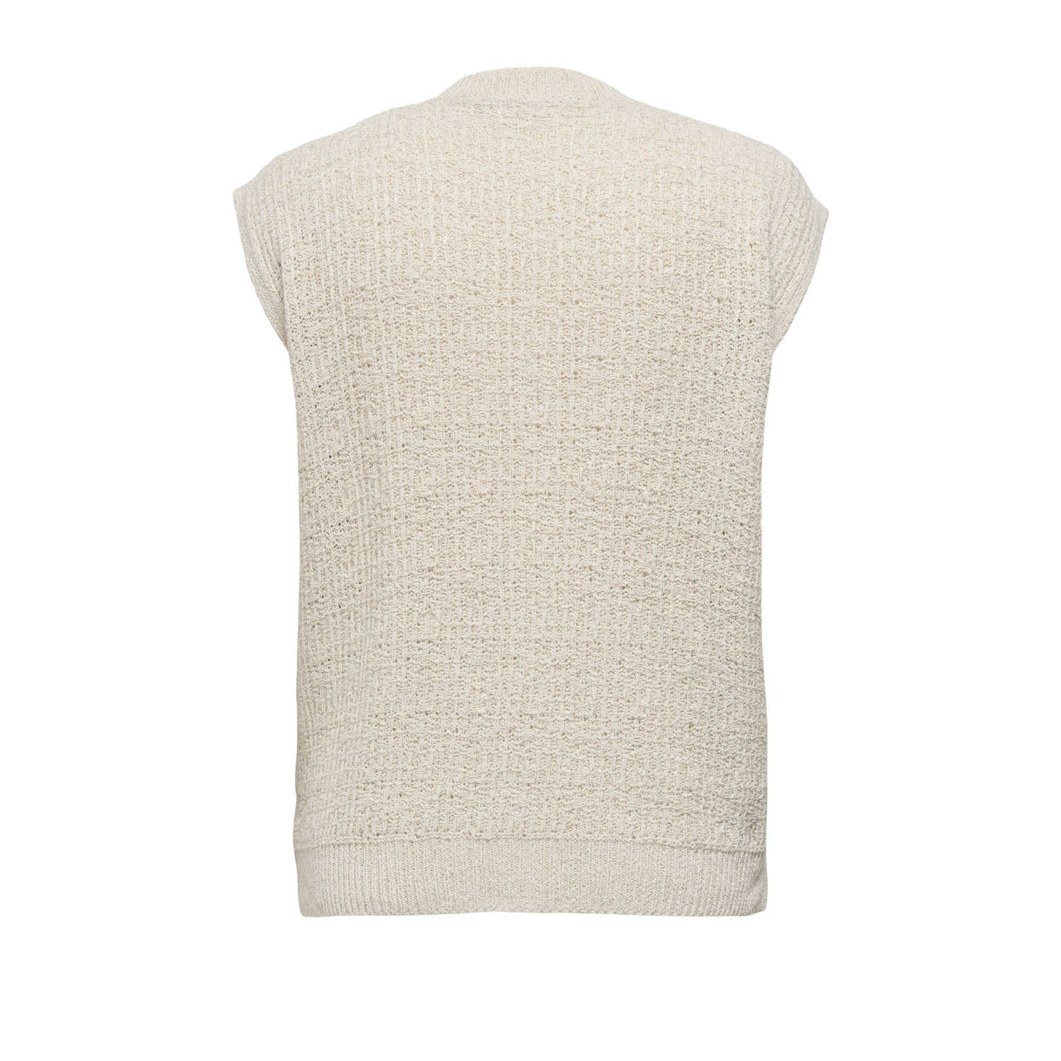 ONLY CARMAKOMA gilet ecru gebreid