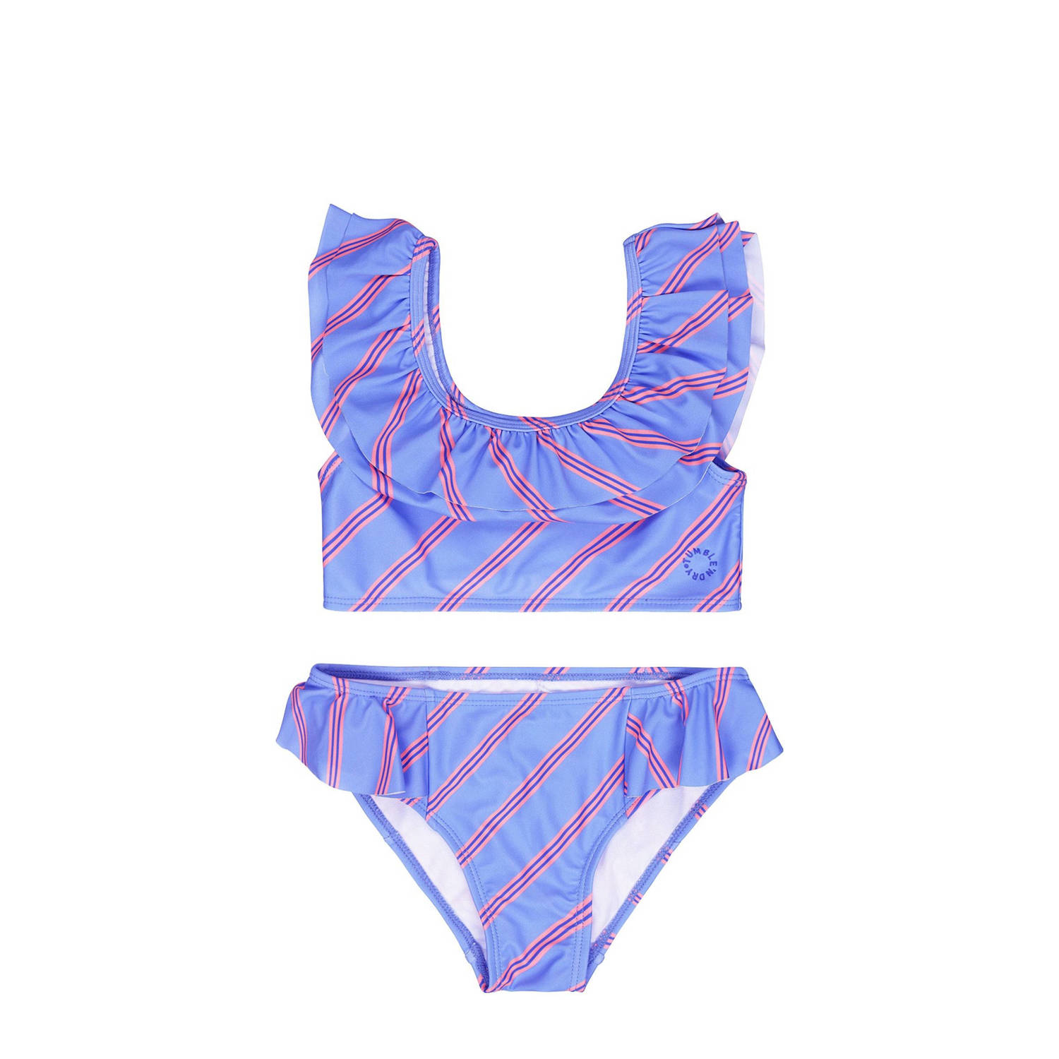 Tumble 'n Dry crop bikini met ruches lila roze