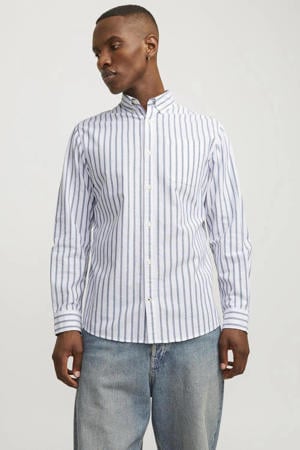 casual overhemd blauw