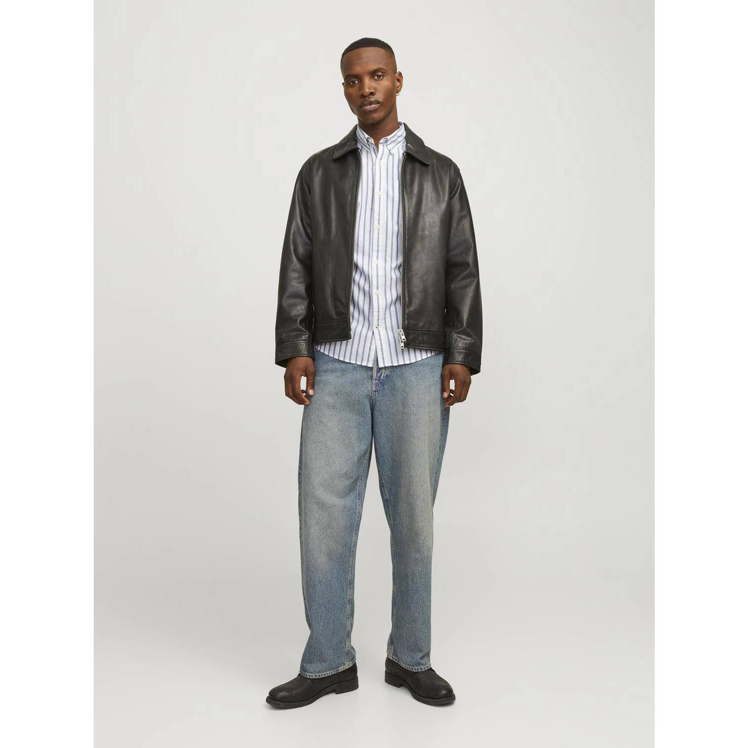 JACK & JONES ESSENTIALS zakelijk overhemd blauw