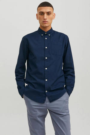 casual overhemd donkerblauw