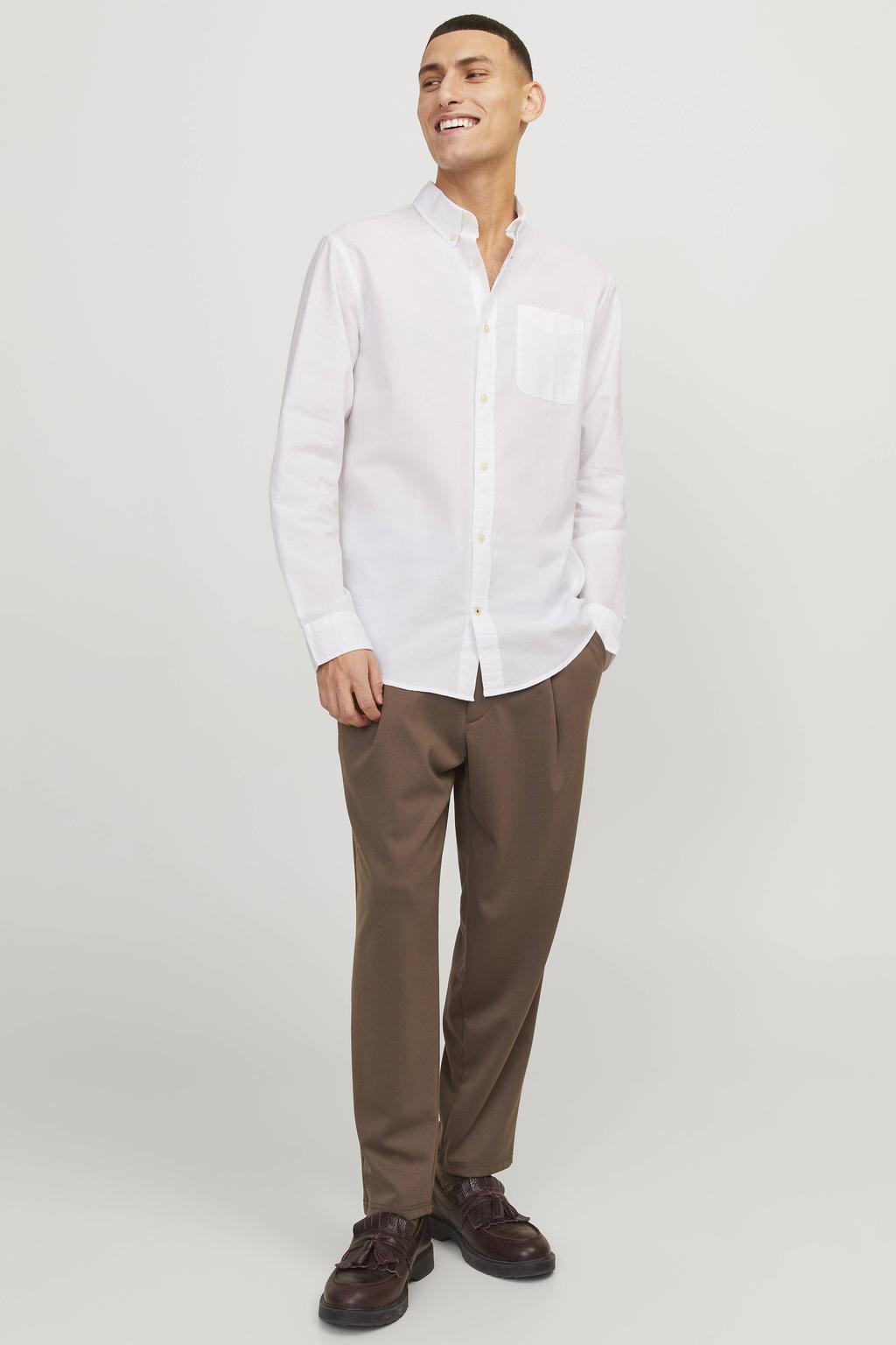 JACK & JONES ESSENTIALS casual overhemd wit
