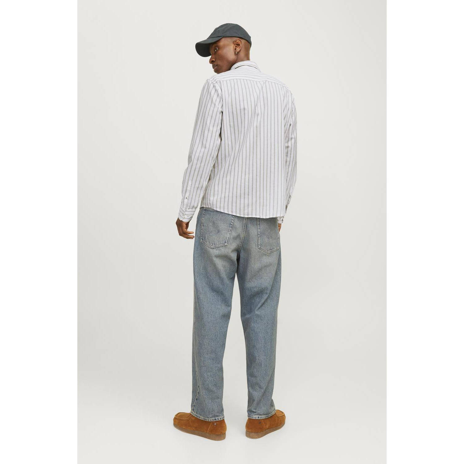 JACK & JONES ESSENTIALS zakelijk overhemd grijs