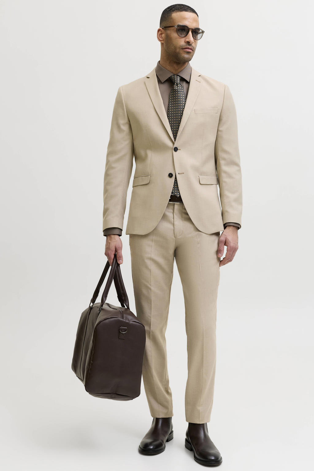 JACK & JONES PREMIUM colbert met wol beige