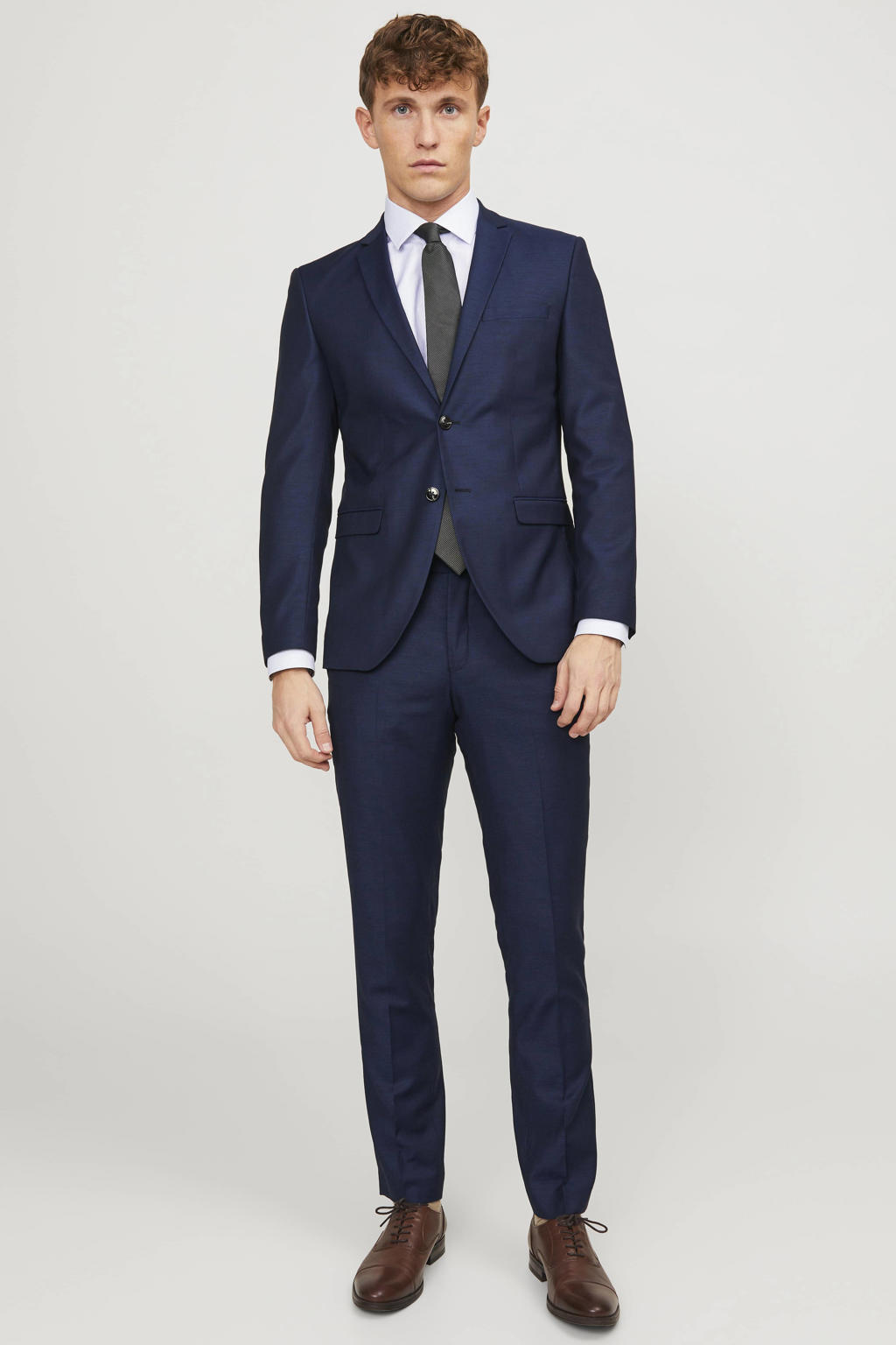JACK & JONES PREMIUM colbert met wol donkerblauw