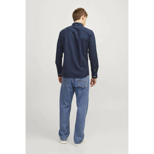 JACK & JONES PREMIUM casual overhemd donkerblauw afbeelding