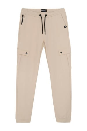 slim cargo broek beige