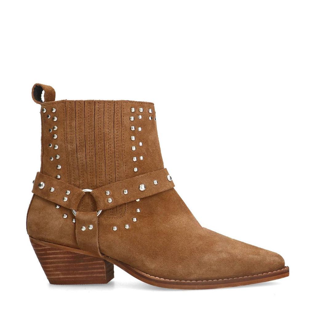 Cognackleurige dames Sacha suède cowboylaarzen