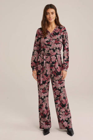 straight jumpsuit roze