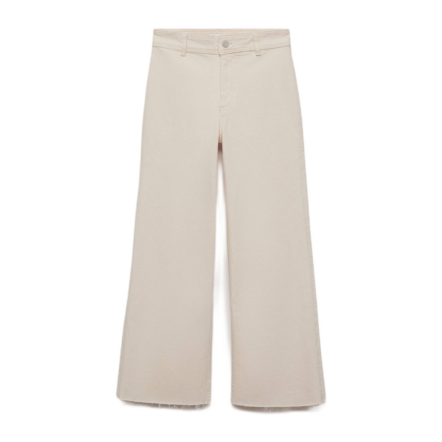 Mango regular waist cropped jeans beige