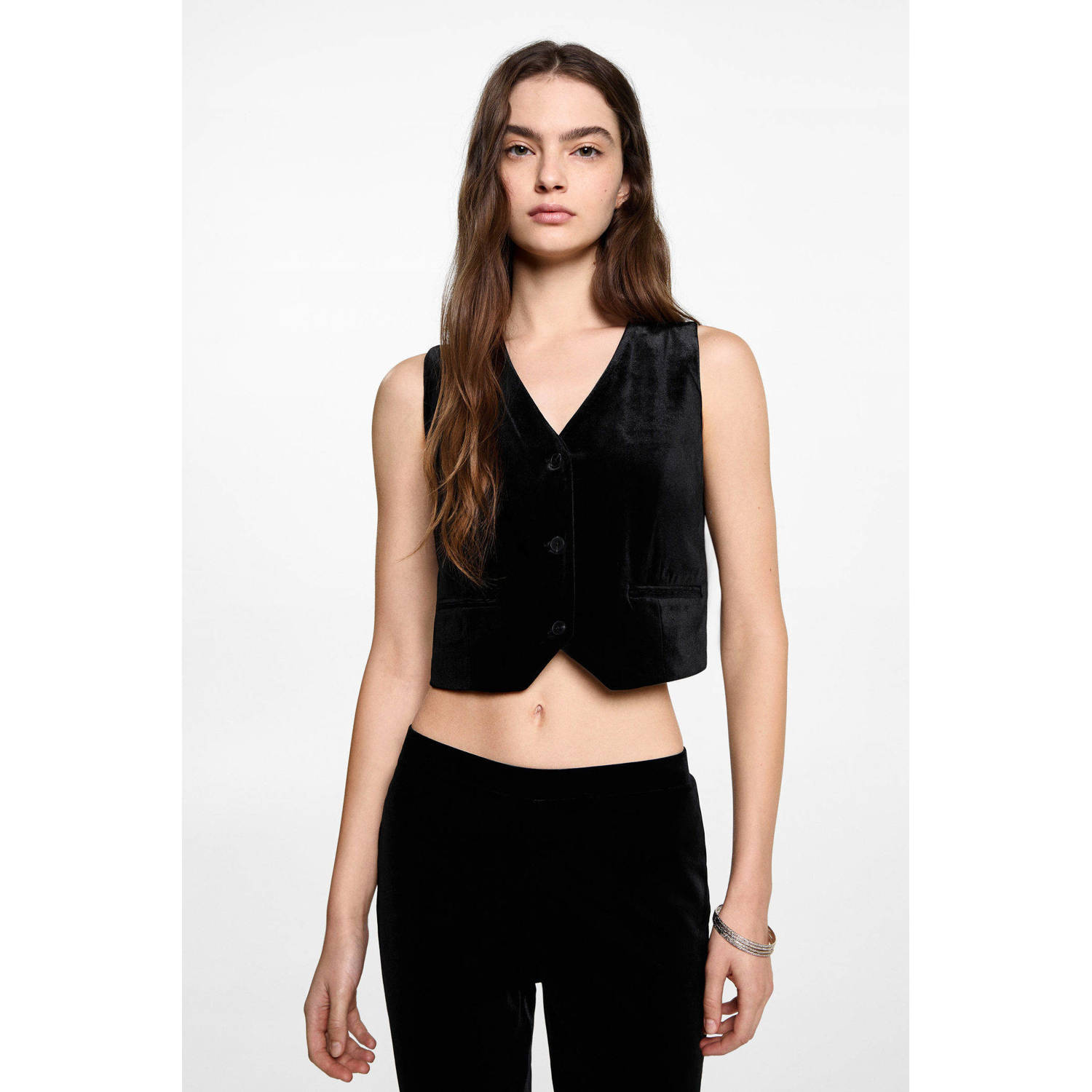 MANGO TEEN gilet zwart