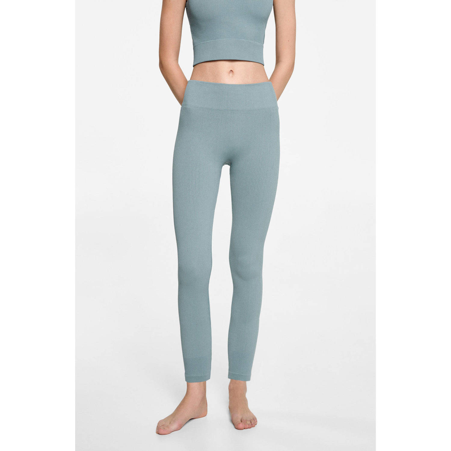 MANGO TEEN legging groen