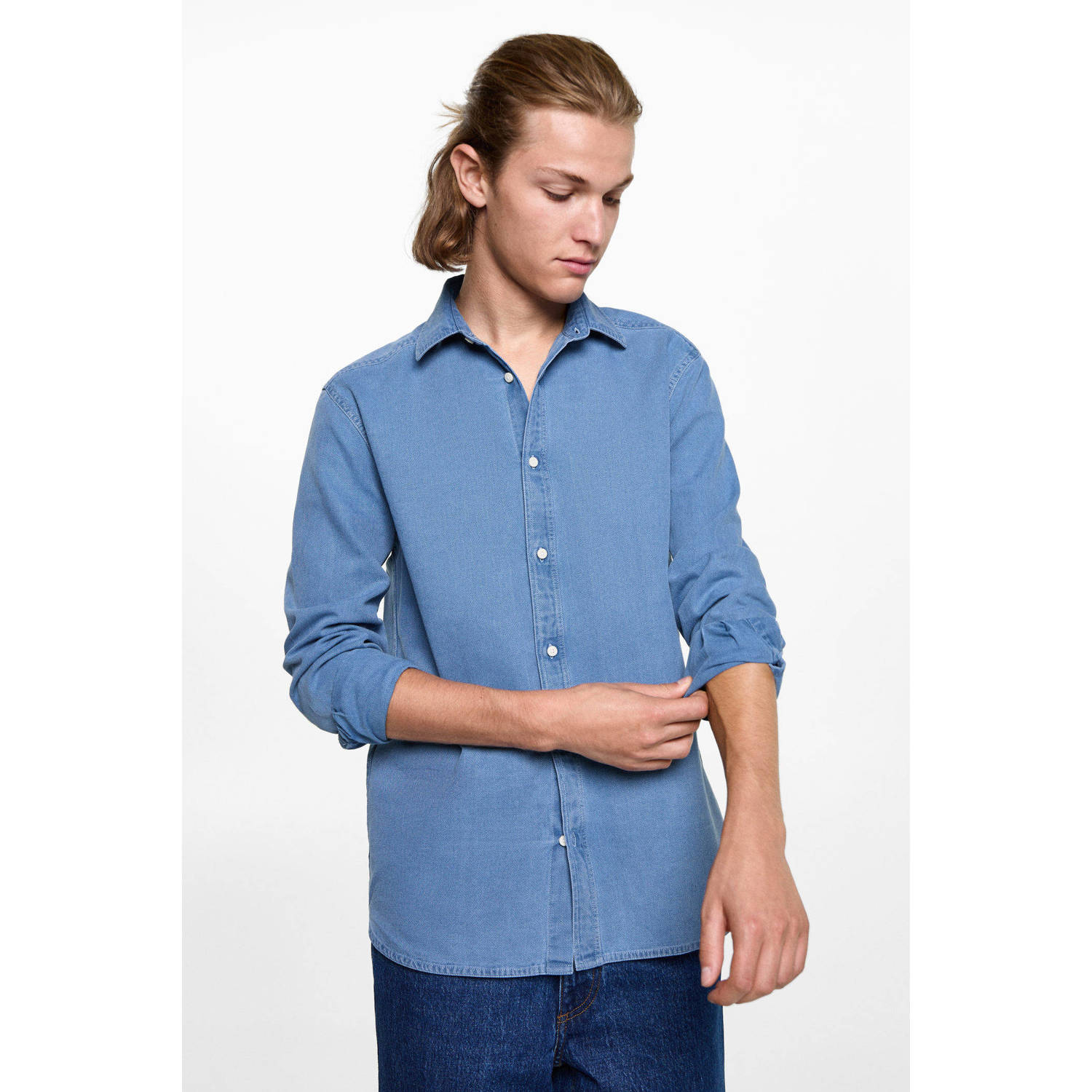 MANGO TEEN overhemd blauw