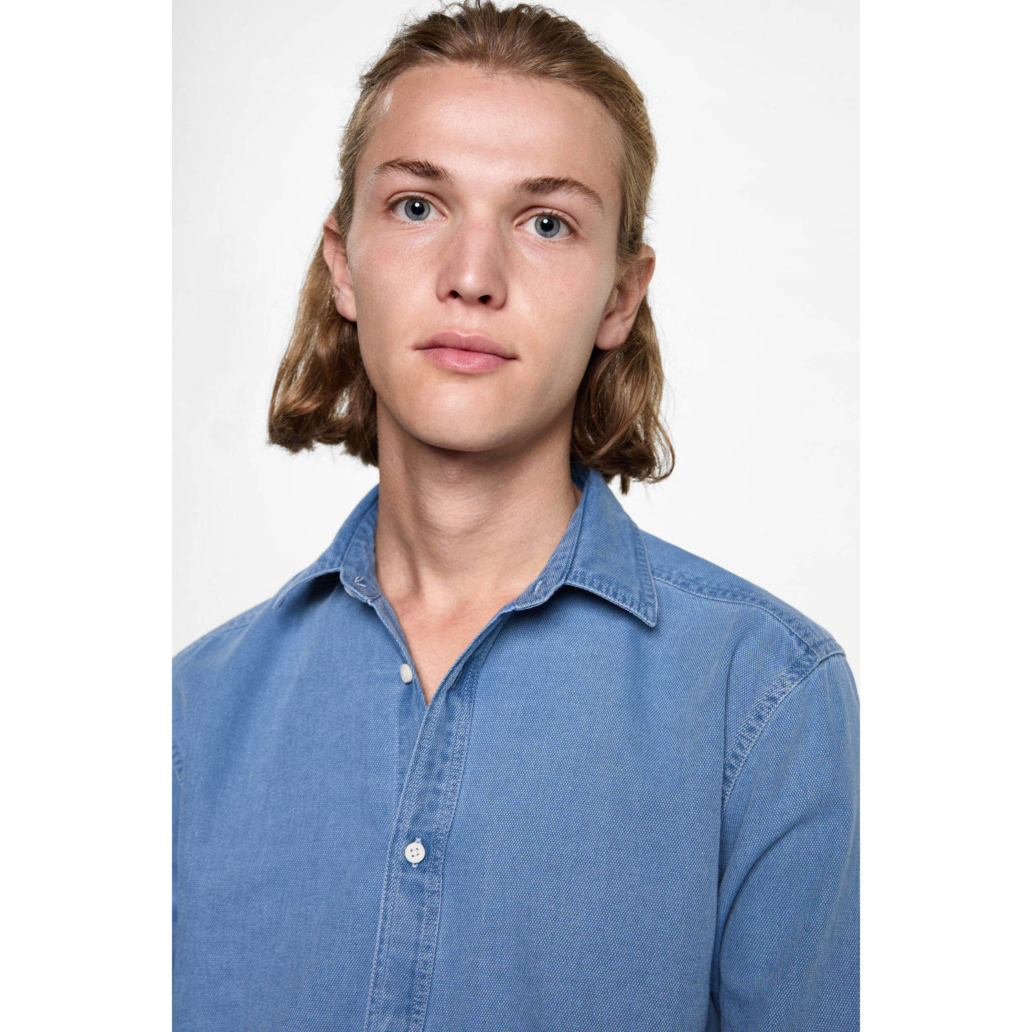 MANGO TEEN overhemd blauw