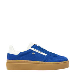   suède sneakers blauw
