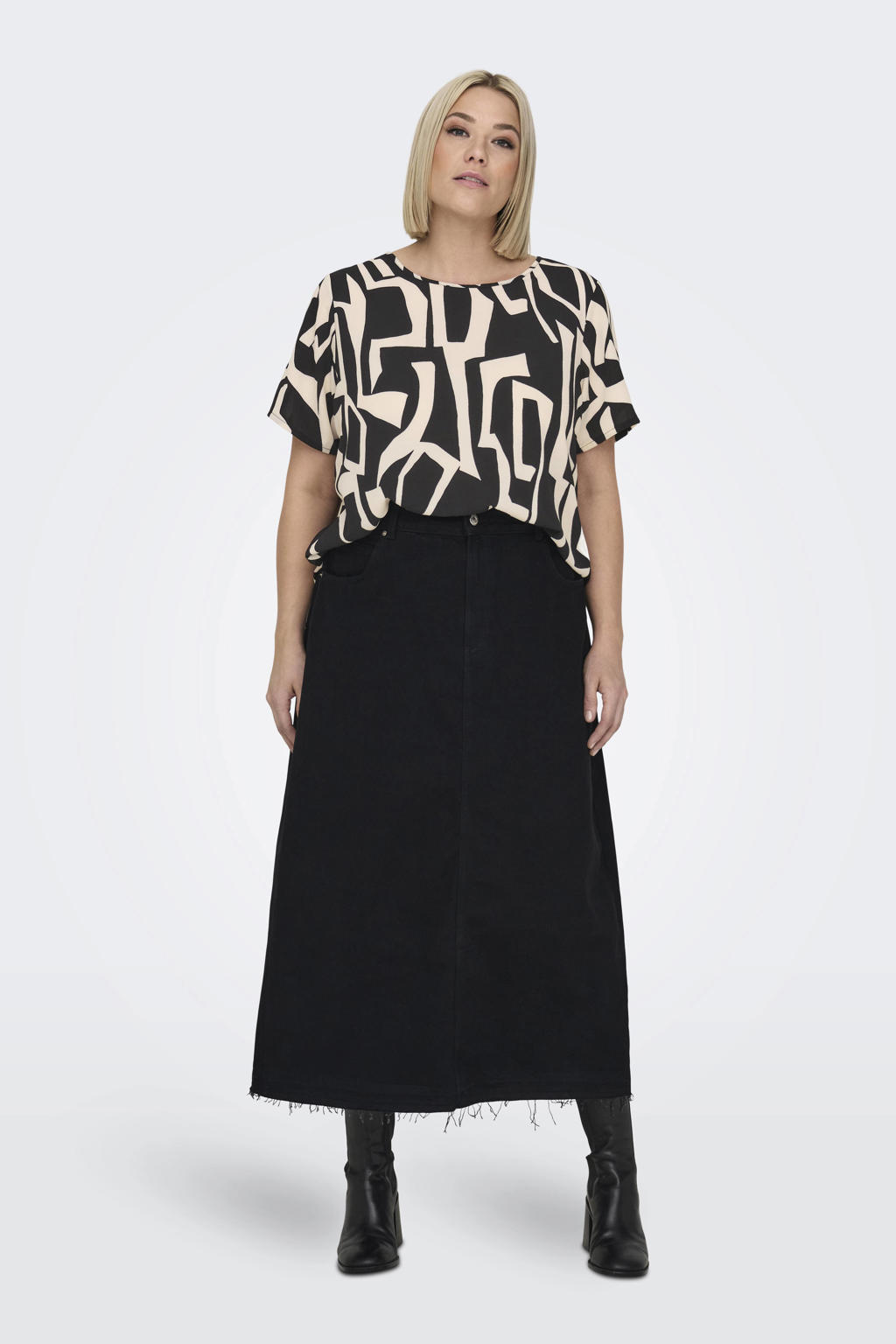 Only Carmakoma Top smock black - webstore