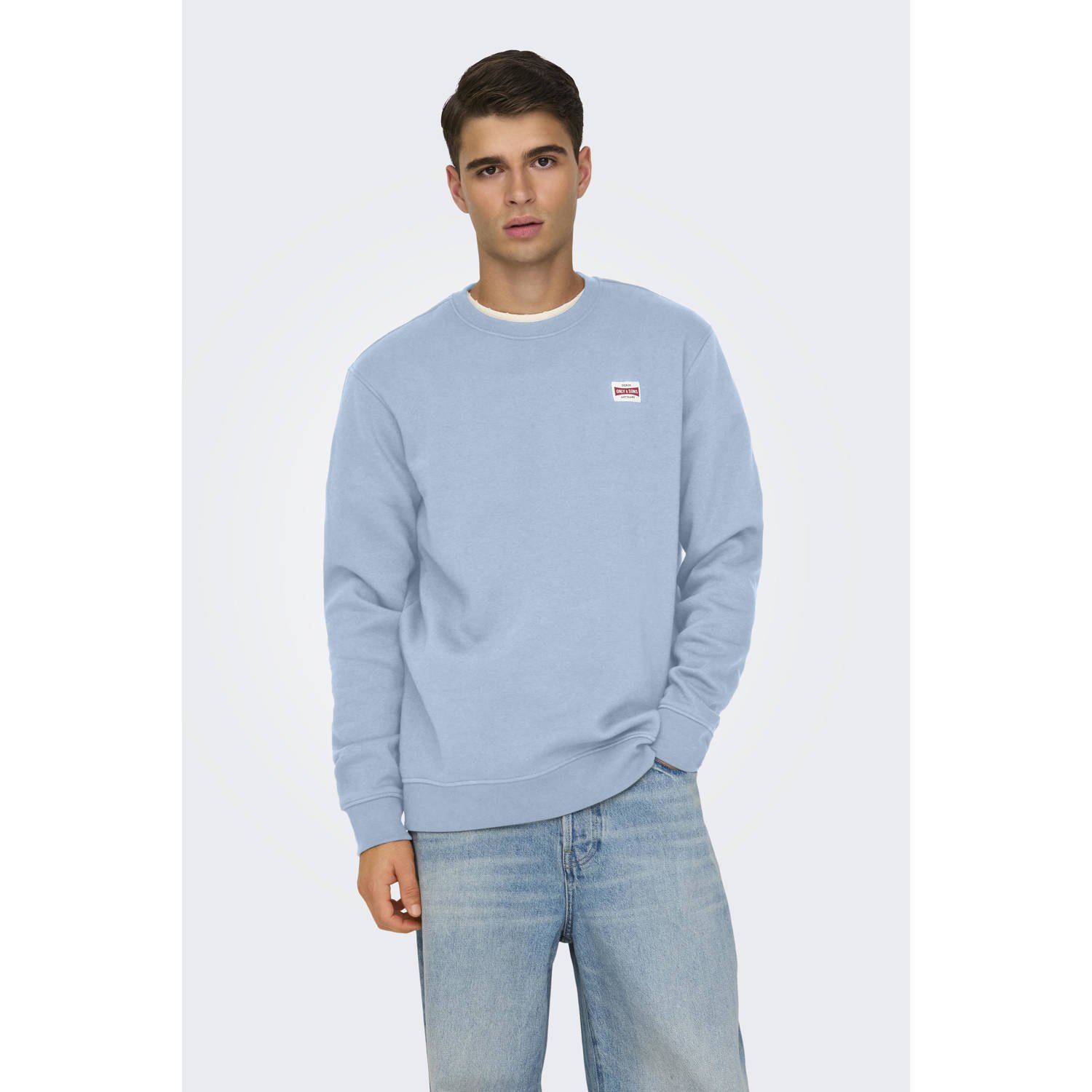 ONLY & SONS sweater lichtblauw