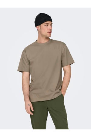 relaxed T-shirt lichtbruin