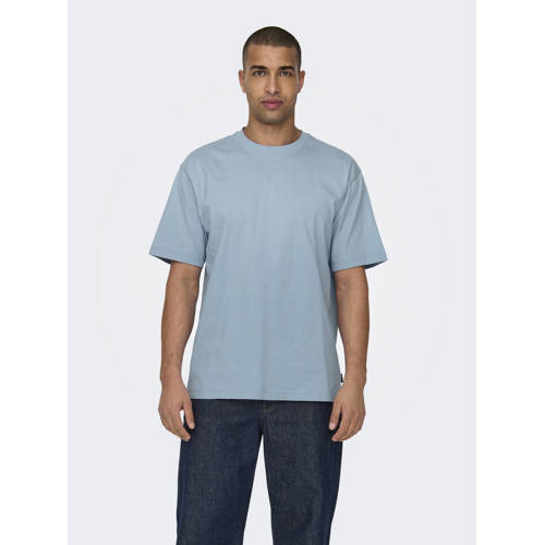 ONLY & SONS regular T-shirt lichtblauw afbeelding