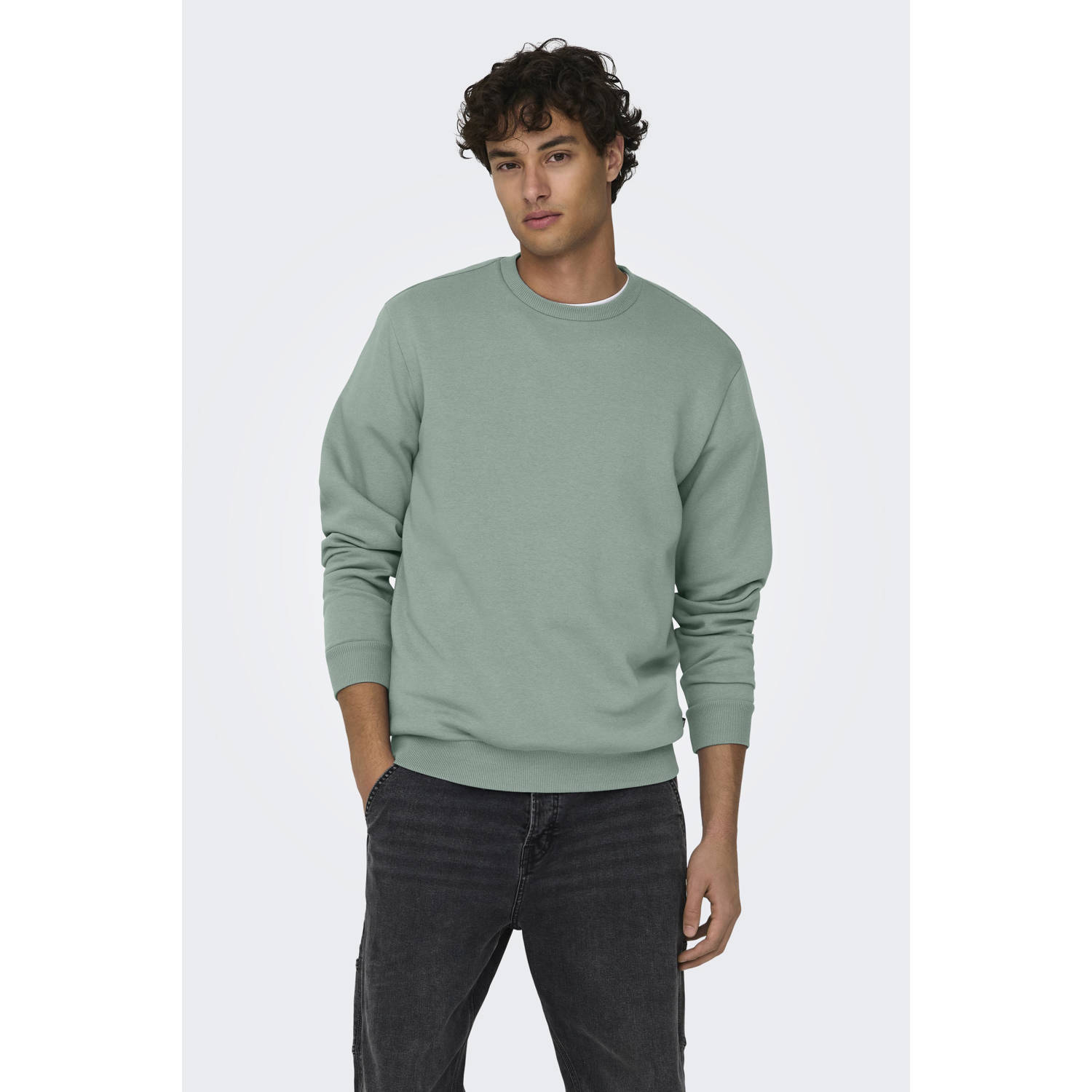 Only & Sons Ceres Sweatshirt Casual Comfort Mannen Green Heren