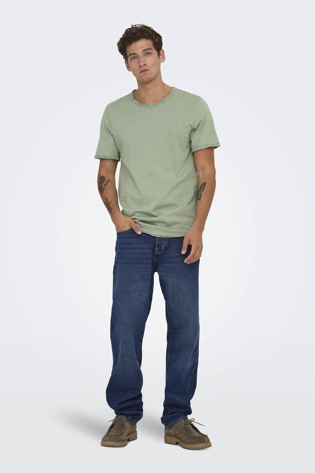 ONLY & SONS straight leg jeans ONSEDGE dark blue denim