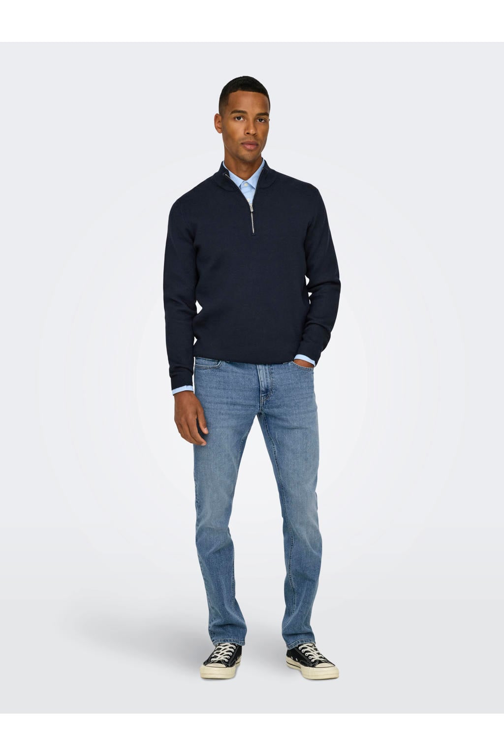 ONLY & SONS ONSLOOM regular slim fit jeans blauw