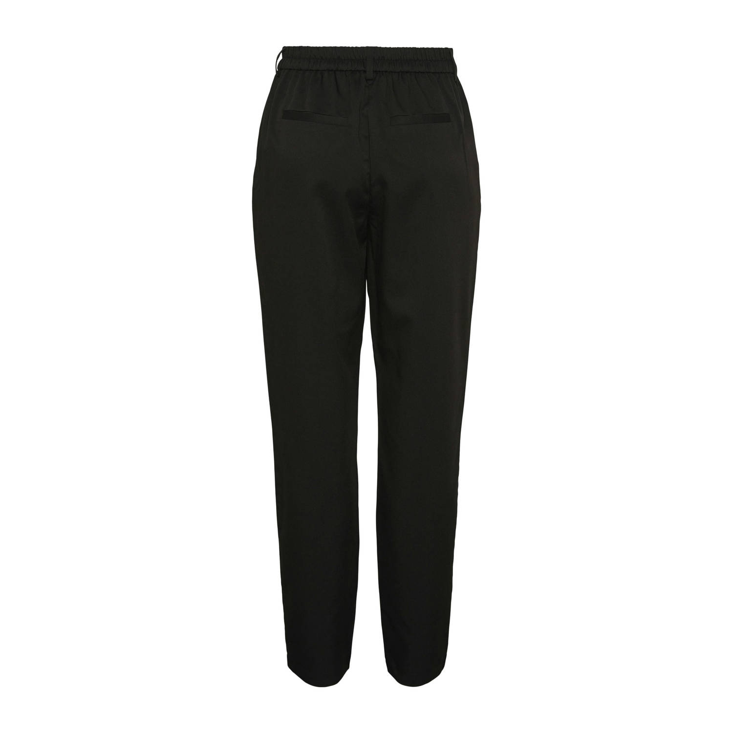 PIECES straight regular waist pantalon zwart