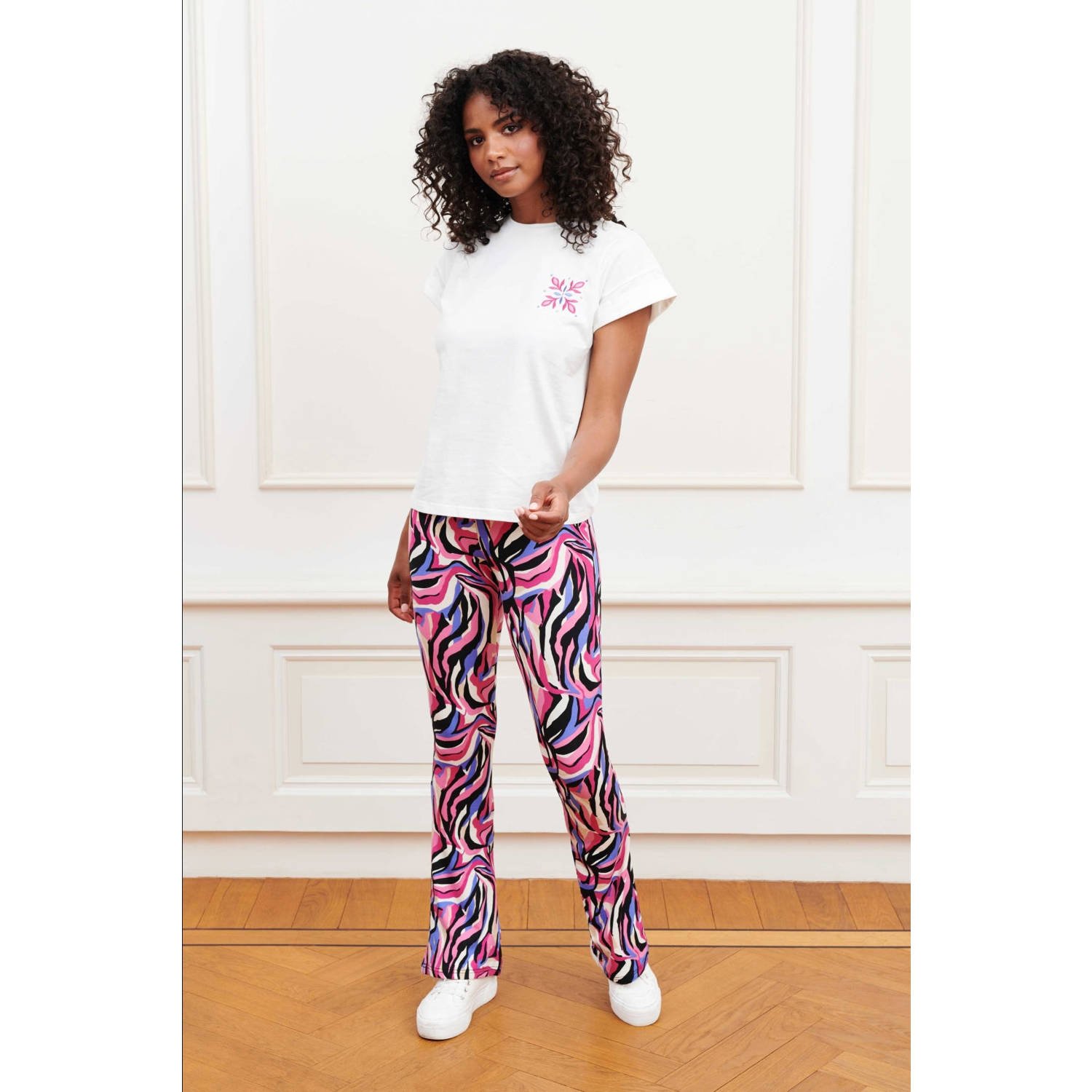 Lofty Manner flared high waist broek multi