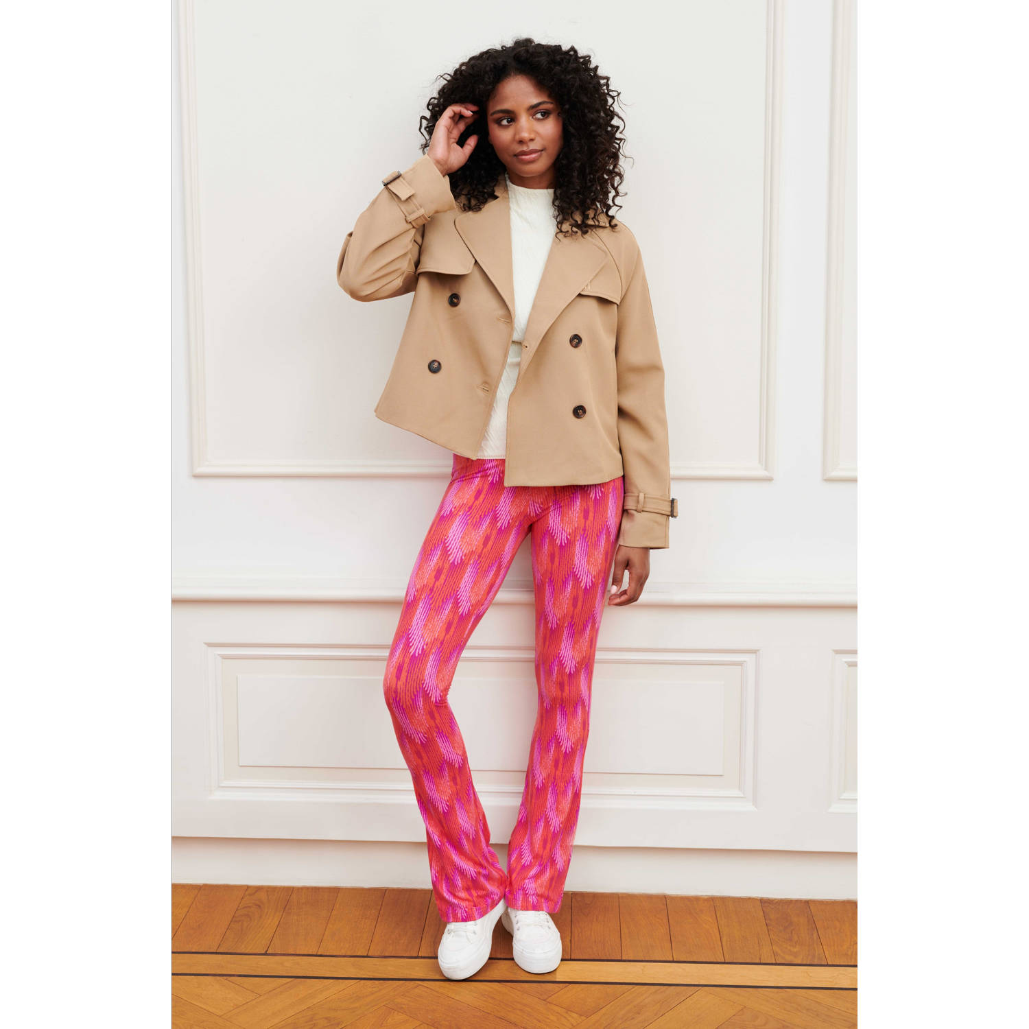 Lofty Manner flared regular waist broek rood