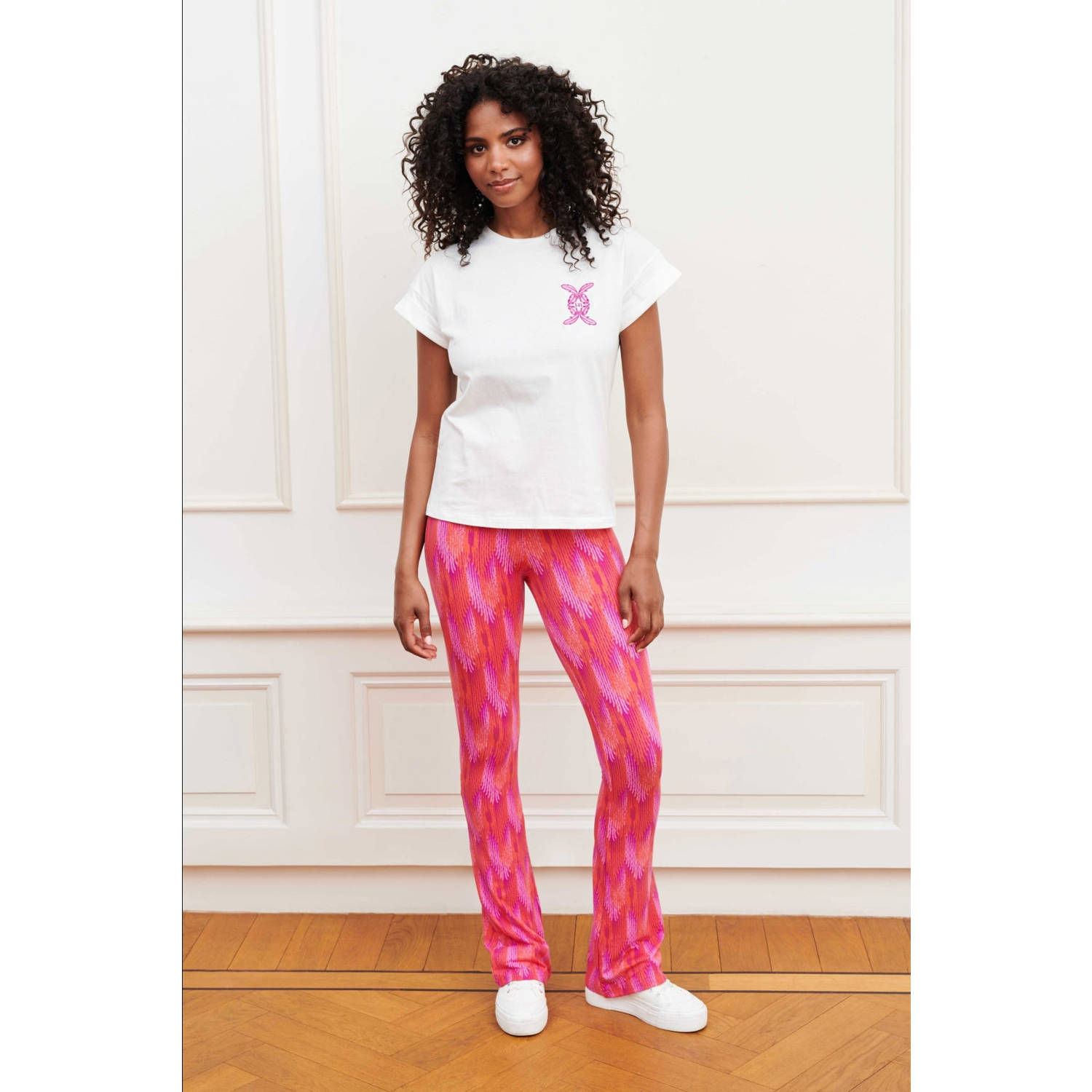 Lofty Manner flared regular waist broek rood