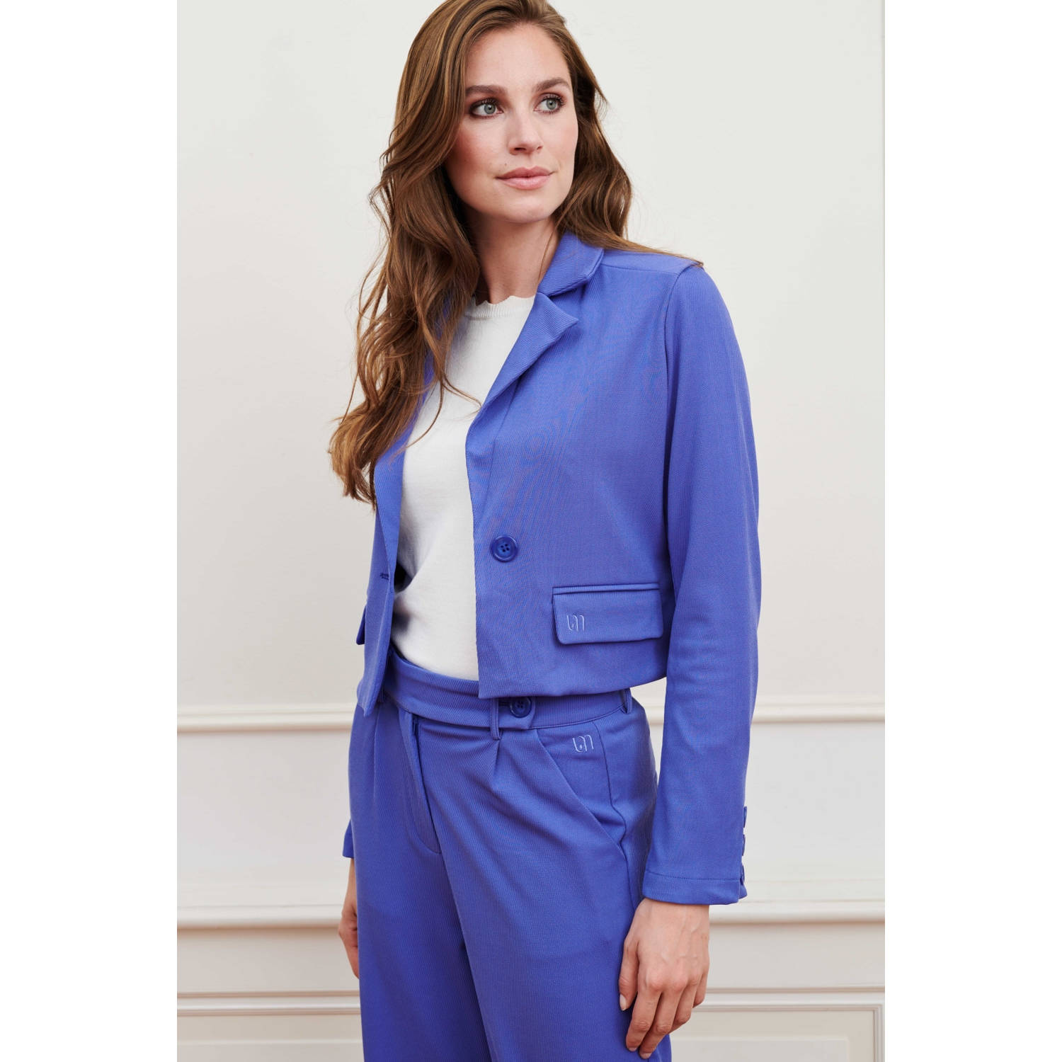 Lofty Manner Elegante Merel Blazer Blue Dames