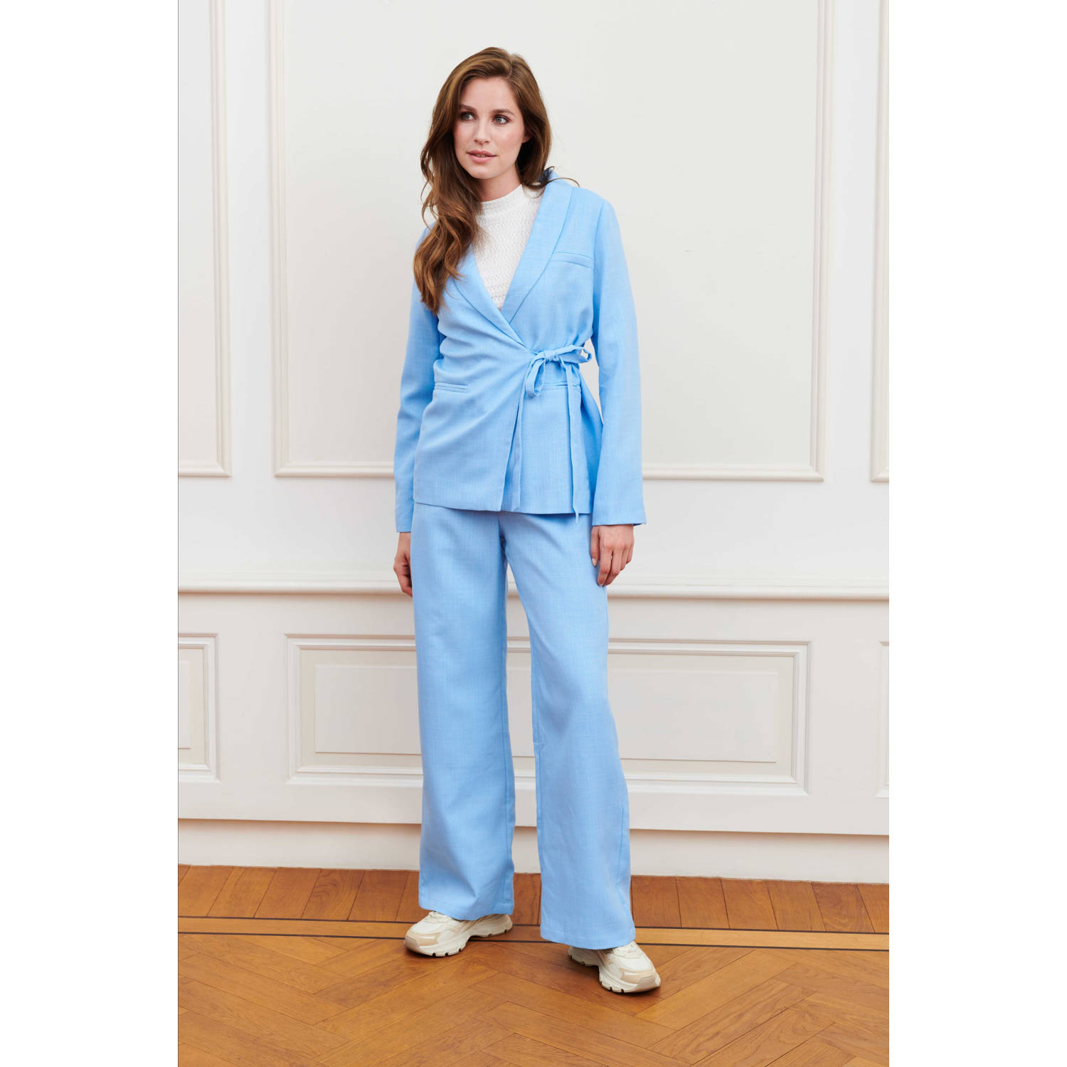 Lofty Manner straight regular waist pantalon blauw