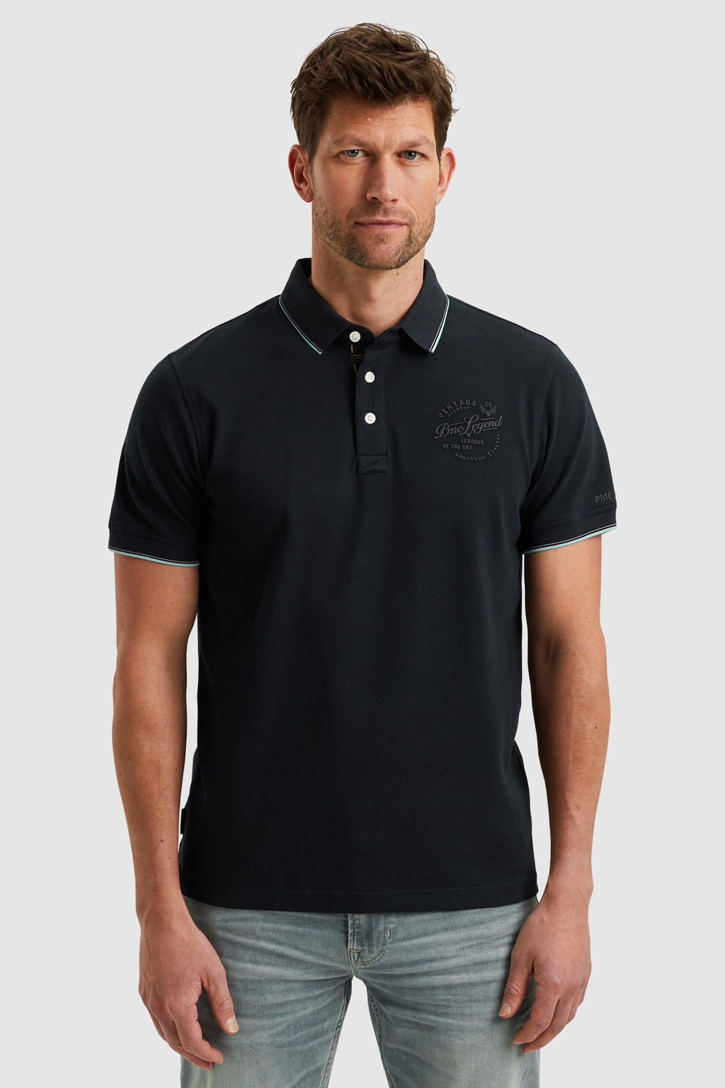 PME Legend regular polo blauw