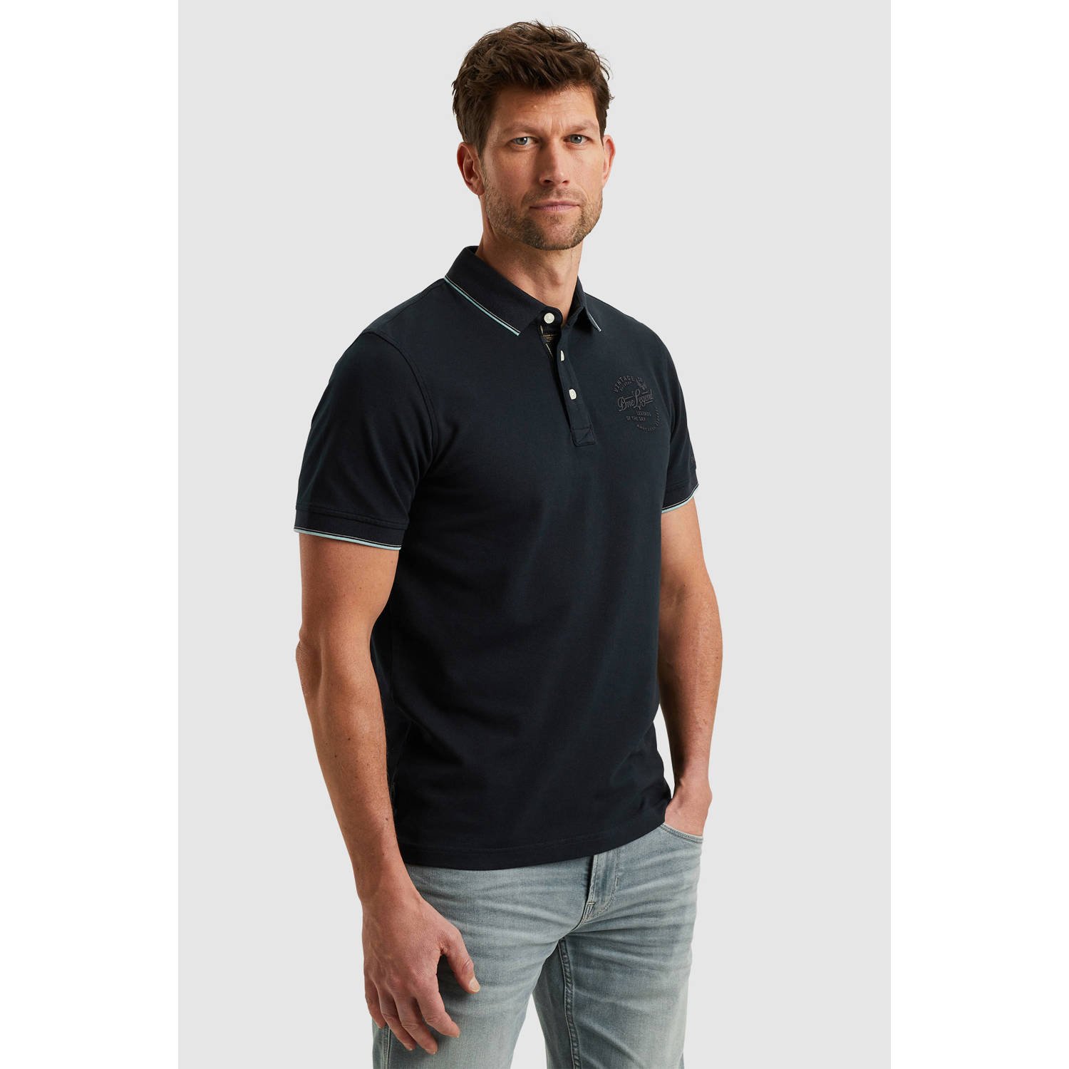 PME Legend regular polo blauw