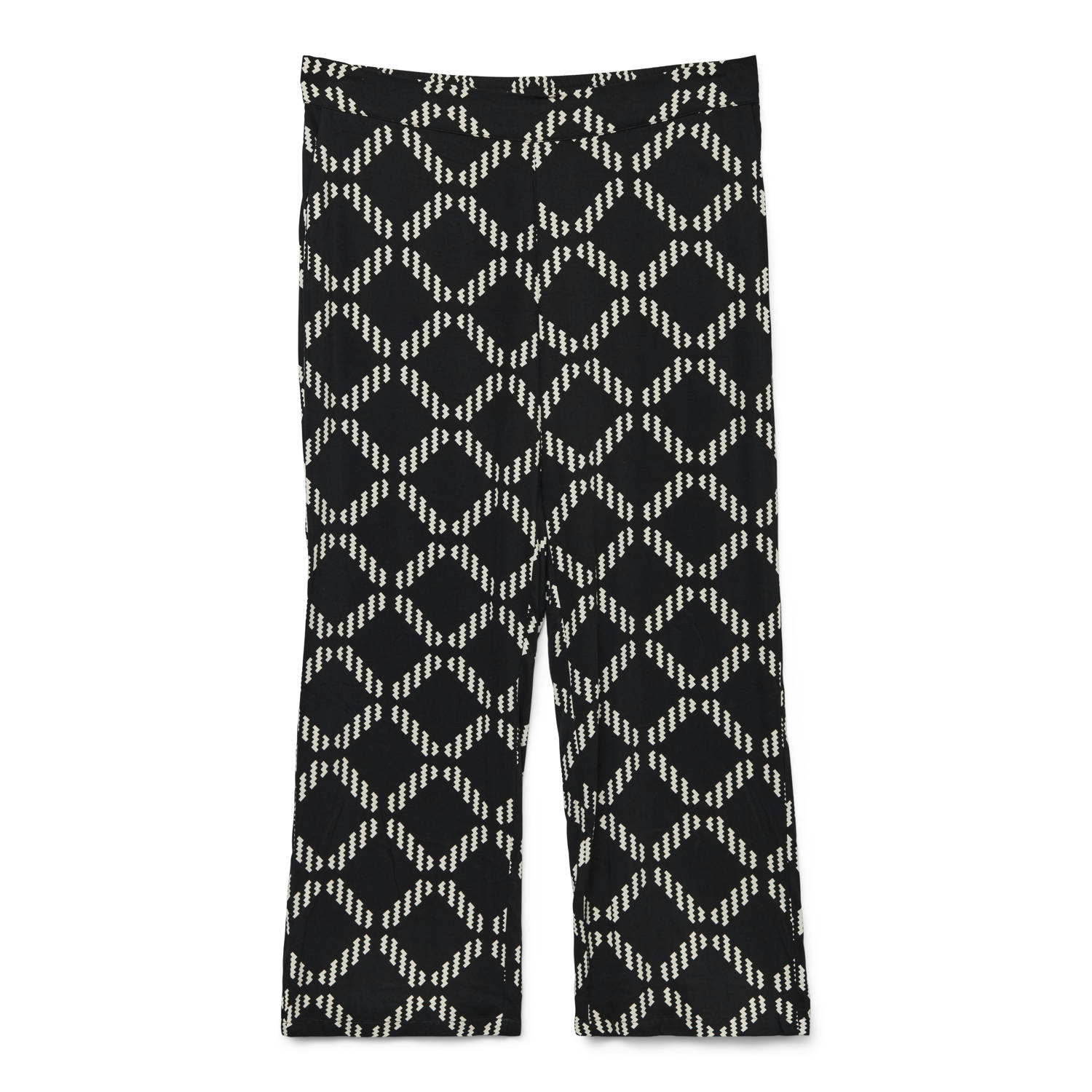 VERO MODA CURVE wide leg regular waist broek zwart