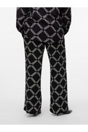 thumbnail: VERO MODA CURVE wide leg regular waist broek zwart