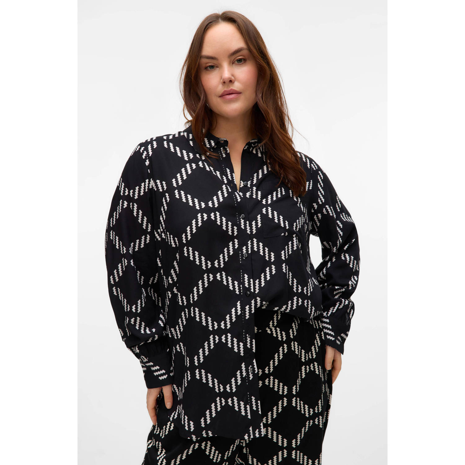 VERO MODA CURVE blouse zwart
