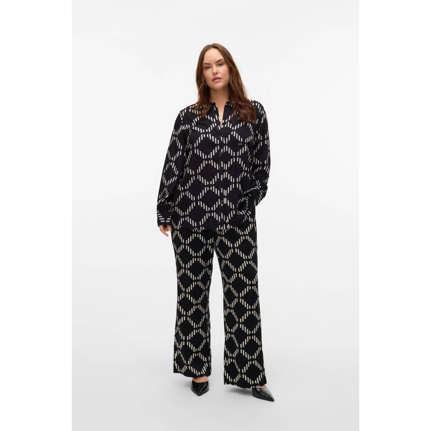 VERO MODA CURVE blouse zwart