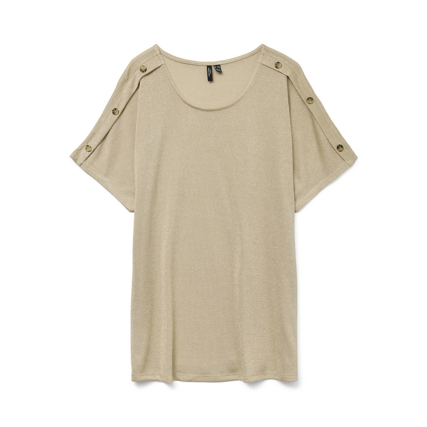 VERO MODA CURVE top beige met lurex