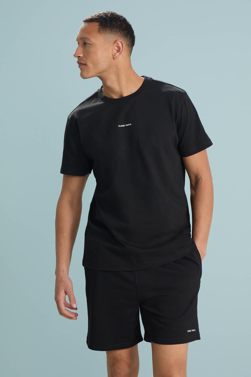 Pure Path regular sweatshort zwart