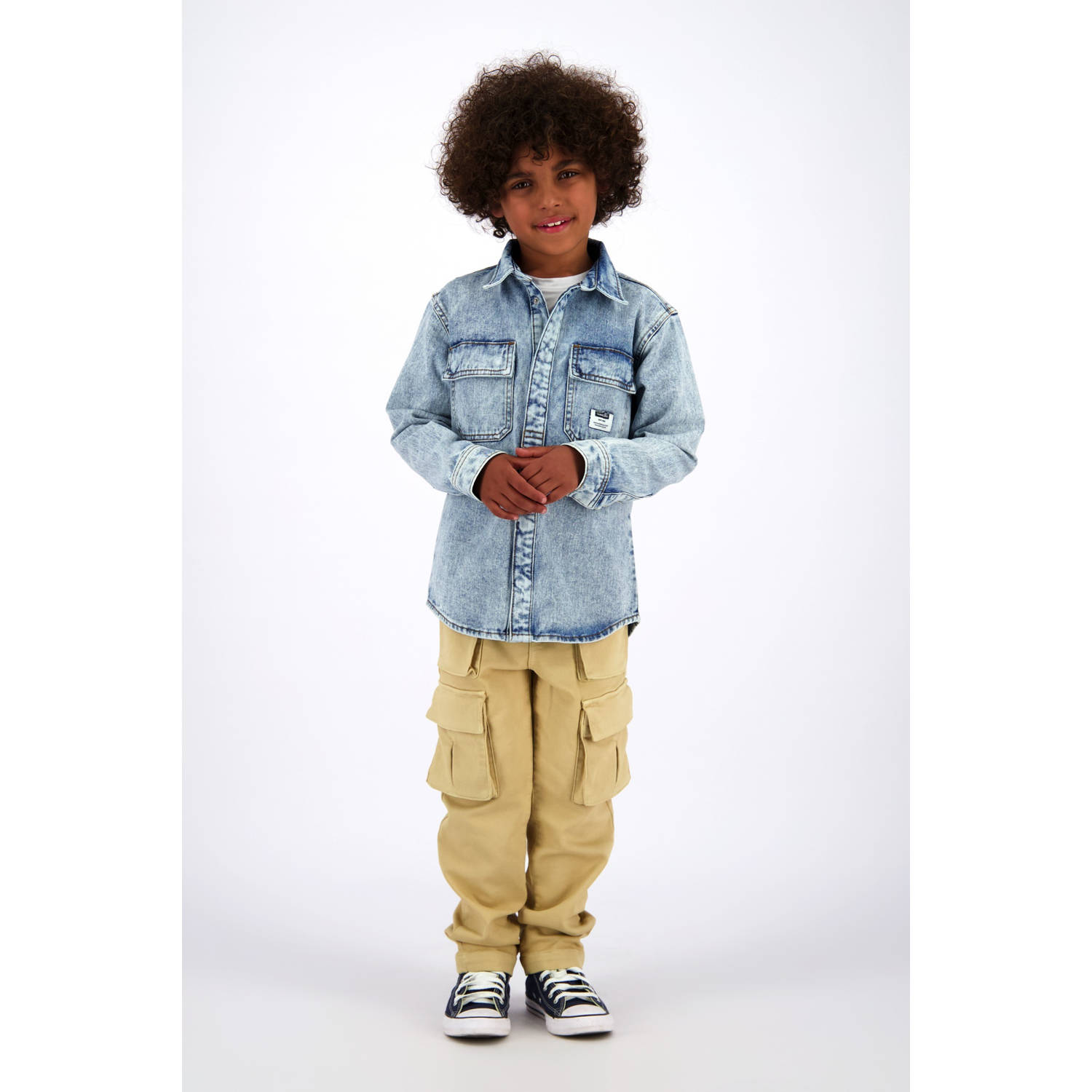 Vingino overhemd light blue denim