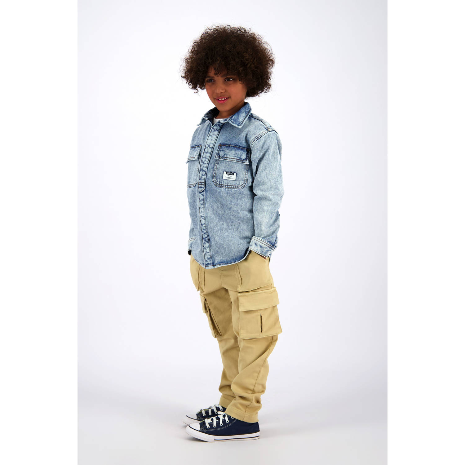Vingino overhemd light blue denim